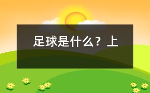 足球是什么？（上）