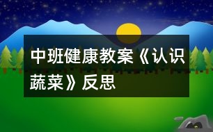 中班健康教案《認(rèn)識(shí)蔬菜》反思