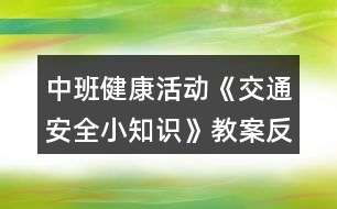 中班健康活動(dòng)《交通安全小知識(shí)》教案反思