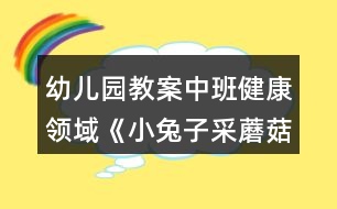 幼兒園教案中班健康領(lǐng)域《小兔子采蘑菇》體育游戲反思