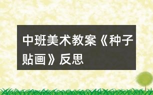 中班美術(shù)教案《種子貼畫(huà)》反思