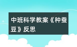 中班科學教案《種蠶豆》反思