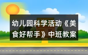 幼兒園科學活動《美食好幫手》中班教案反思