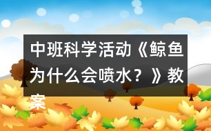 中班科學(xué)活動(dòng)《鯨魚為什么會(huì)噴水？》教案