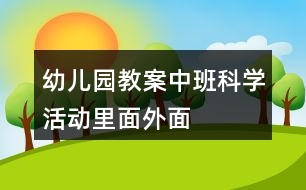 幼兒園教案中班科學活動里面外面
