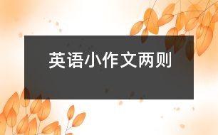 英語(yǔ)小作文兩則