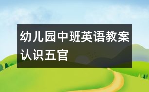 幼兒園中班英語教案：認(rèn)識(shí)五官