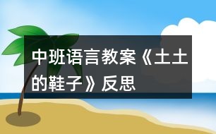 中班語(yǔ)言教案《土土的鞋子》反思