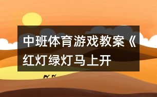 中班體育游戲教案《紅燈、綠燈、馬上開燈》反思