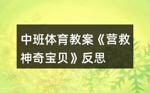 中班體育教案《營(yíng)救神奇寶貝》反思