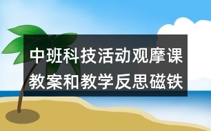 中班科技活動觀摩課教案和教學(xué)反思磁鐵對對碰