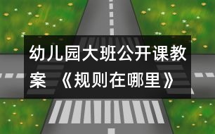 幼兒園大班公開課教案  《規(guī)則在哪里》