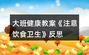 大班健康教案《注意飲食衛(wèi)生》反思