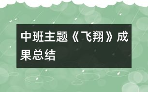 中班主題《飛翔》成果總結(jié)