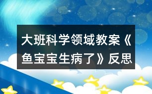 大班科學(xué)領(lǐng)域教案《魚(yú)寶寶生病了》反思