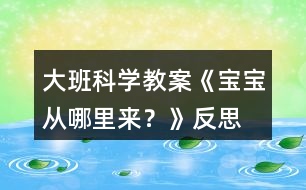 大班科學教案《寶寶從哪里來？》反思