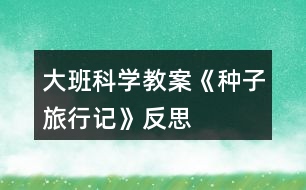 大班科學教案《種子旅行記》反思