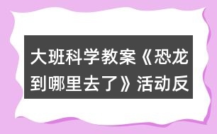 大班科學(xué)教案《恐龍到哪里去了》活動反思