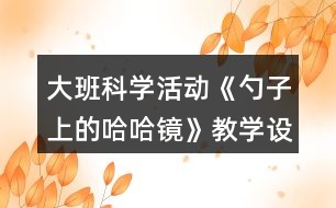 大班科學活動《勺子上的哈哈鏡》教學設(shè)計反思