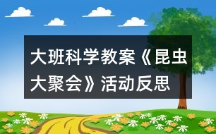 大班科學(xué)教案《昆蟲大聚會》活動反思