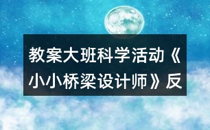 教案大班科學(xué)活動《小小橋梁設(shè)計師》反思