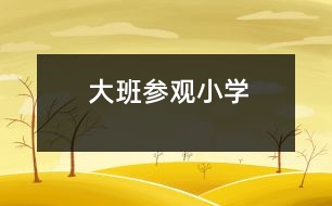 大班：參觀小學