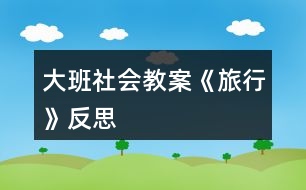 大班社會教案《旅行》反思