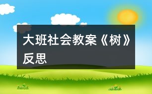 大班社會(huì)教案《樹》反思