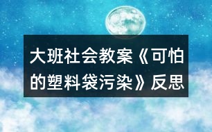 大班社會(huì)教案《可怕的塑料袋污染》反思