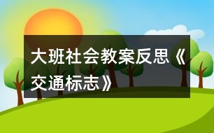 大班社會(huì)教案反思《交通標(biāo)志》