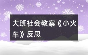 大班社會教案《小火車》反思