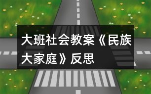 大班社會(huì)教案《民族大家庭》反思