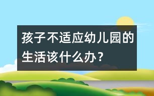 孩子不適應(yīng)幼兒園的生活該什么辦？