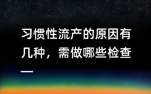 習(xí)慣性流產(chǎn)的原因有幾種，需做哪些檢查――郁凱明回答