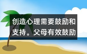 創(chuàng)造心理需要鼓勵(lì)和支持。父母有效鼓勵(lì)孩子創(chuàng)造心理和