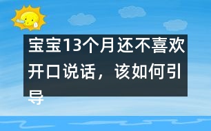 寶寶13個(gè)月還不喜歡開口說話，該如何引導(dǎo)