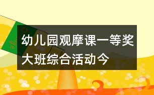 幼兒園觀摩課一等獎大班綜合活動——今天我下廚教學(xué)設(shè)計、說課稿及專家點(diǎn)評