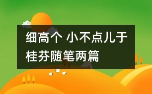 細(xì)高個(gè) 小不點(diǎn)兒（于桂芬隨筆兩篇）