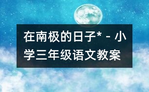 在南極的日子* - 小學(xué)三年級(jí)語文教案