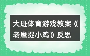 大班體育游戲教案《老鷹捉小雞》反思