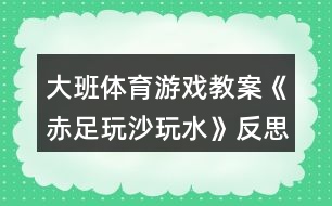 大班體育游戲教案《赤足玩沙玩水》反思