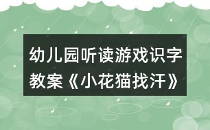 幼兒園聽讀游戲識字教案《小花貓找汗》教學(xué)設(shè)計(jì)反思