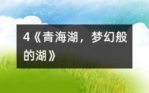 4《青海湖，夢幻般的湖》
