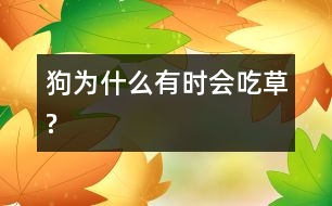 狗為什么有時(shí)會吃草?