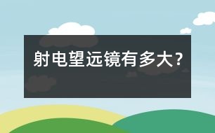 射電望遠(yuǎn)鏡有多大？