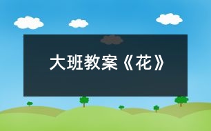 大班教案《花》