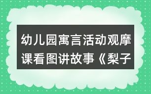 幼兒園寓言活動(dòng)觀摩課看圖講故事《梨子小提琴》教案設(shè)計(jì)與自我評(píng)析